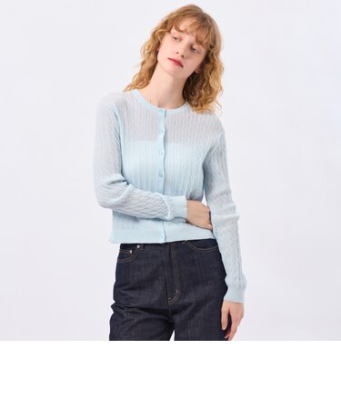 シアーケーブルカーディガン