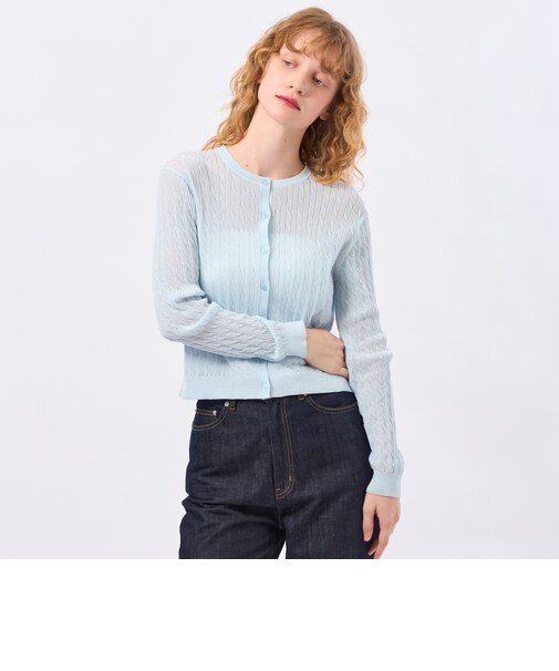 シアーケーブルカーディガン