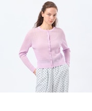 【LEE4月号/蛯原友里さん着用】シアーケーブルカーディガン