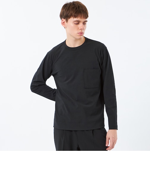 ブリテック クルーネックロンT ドライフラットストレッチクロス