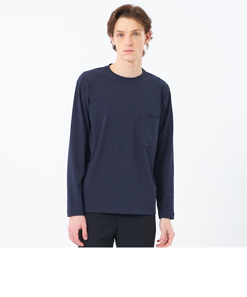 ブリテック クルーネックロンT ドライフラットストレッチクロス