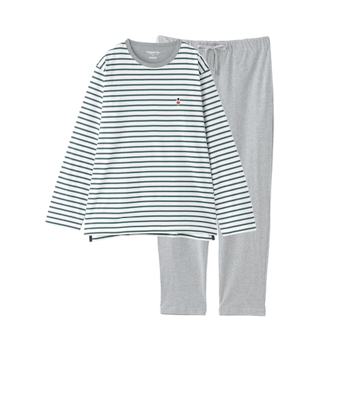 【WEB限定】バッキンガムベア 天竺ボーダー&無地パンツ パジャマ