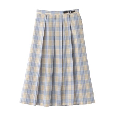 サッカーチェックタックプリーツスカート