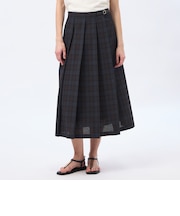 サッカーチェックタックプリーツスカート