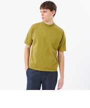 16Gプレーティング天竺 セミモックネックニットTシャツ