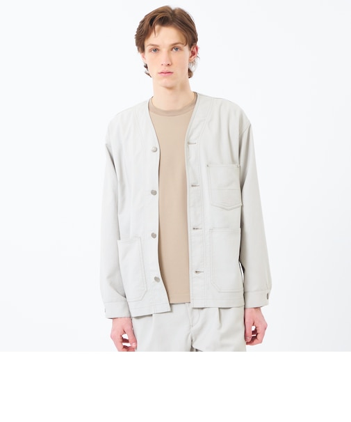 【WEEKENDER】 ノーカラーカバーオール ドライオックス/デニム