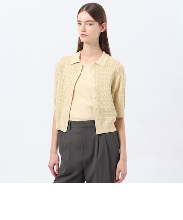 アイレットレースポロニット