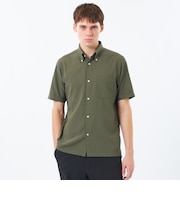 【WEB&一部店舗限定】トロッター スクエアボタンダウン半袖シャツ サッカーストライプ