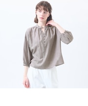 リネンミックススキッパーブラウス