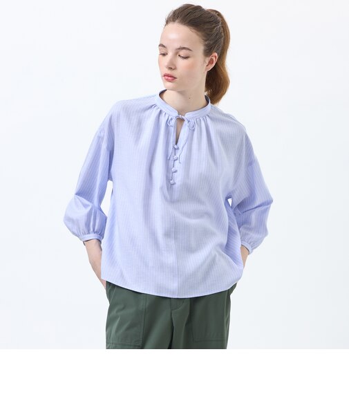 リネンミックススキッパーブラウス