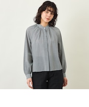 GREY LABEL スタンドカラーギャザーシャツ