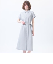 サマーサッカーシャツワンピース