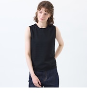 レースコンビノースリーブカットソー