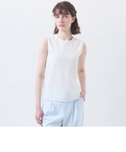 レースコンビノースリーブカットソー