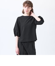 サマーサッカーパフスリーブブラウス