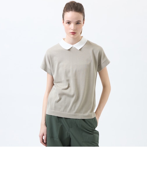 【Bicolor Knit Polo】