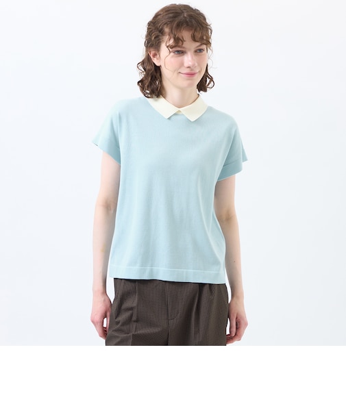 【Bicolor Knit Polo】