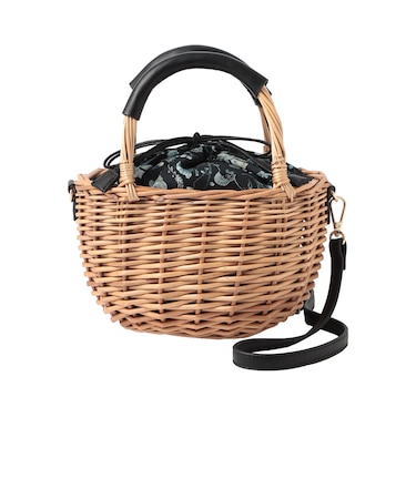 リバティプリントバスケットバッグ