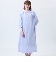 リネンミックスサックドレス