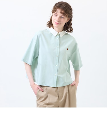 バッキンガムベア クレリックハーフスリーブシャツ