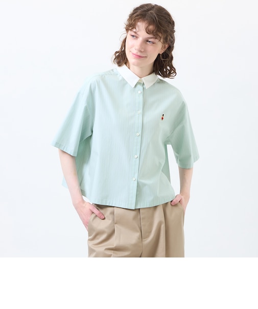 バッキンガムベア クレリックハーフスリーブシャツ