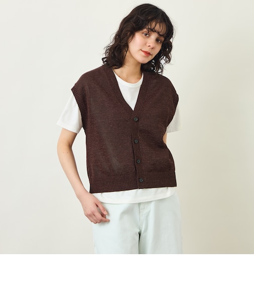 GREY LABEL ペーパーヤーンニットベスト