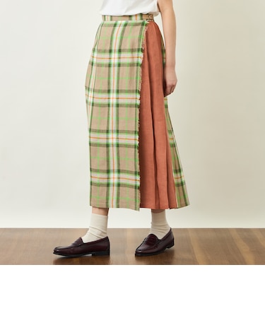 GREY LABEL O'NEIL OF DUBLIN リネンキルトスカート