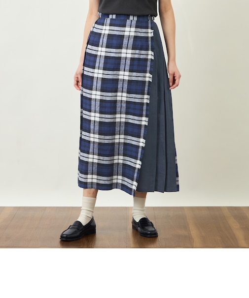GREY LABEL O'NEIL OF DUBLIN リネンキルトスカート
