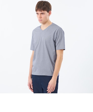 VネックTシャツ 36Gノードシールドハニカム