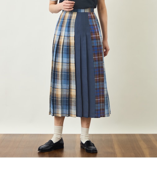 GREY LABEL O'NEIL OF DUBLIN リネンプリーツスカート
