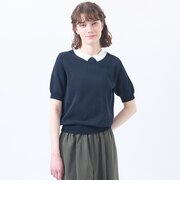 サマーペーパーバイカラーニット