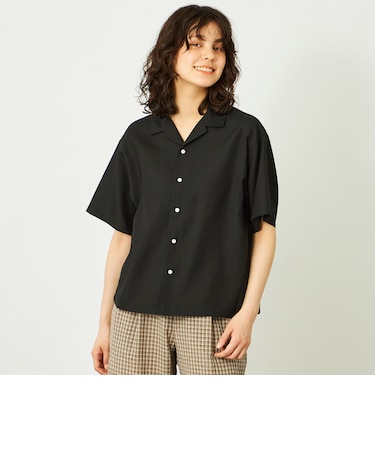 GREY LABEL リネンミックスオープンカラーシャツ