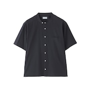GREY LABEL コットンコードボイル バンドカラーシャツ