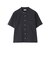 GREY LABEL コットンコードボイル バンドカラーシャツ