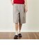 GREY LABEL リネンコットンヘリンボンハーフパンツ