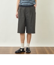 GREY LABEL リネンコットンヘリンボンハーフパンツ