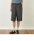 GREY LABEL リネンコットンヘリンボンハーフパンツ