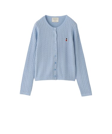 【WEB&一部店舗限定】バッキンガムベア ケーブルニットカーディガン