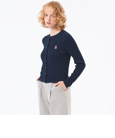 【WEB&一部店舗限定】バッキンガムベア ケーブルニットカーディガン