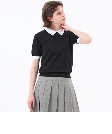 【WEB&一部店舗限定】ポロカラーニット