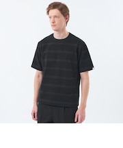 クルーネックTシャツ ポップコーンシャドーボーダー