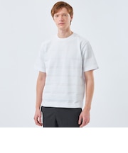 クルーネックTシャツ ポップコーンシャドーボーダー
