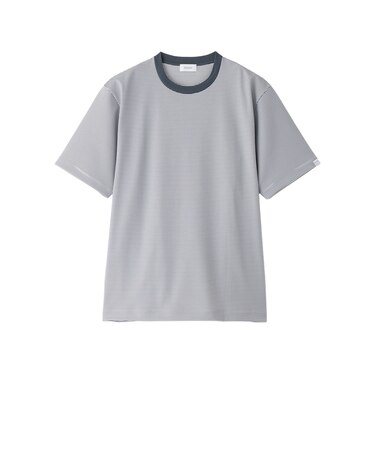 クルーネックTシャツ トリコットサッカーボーダー