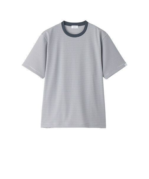 クルーネックTシャツ トリコットサッカーボーダー