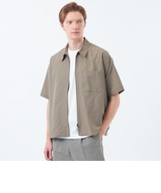 ジップアップ半袖シャツ COOLDOTSミニリップ