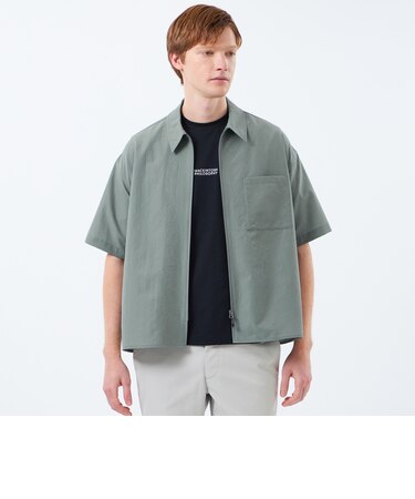 ジップアップ半袖シャツ COOLDOTSミニリップ