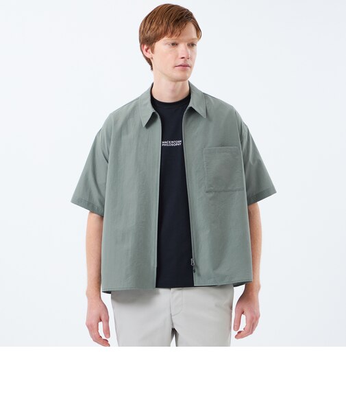 ジップアップ半袖シャツ COOLDOTSミニリップ