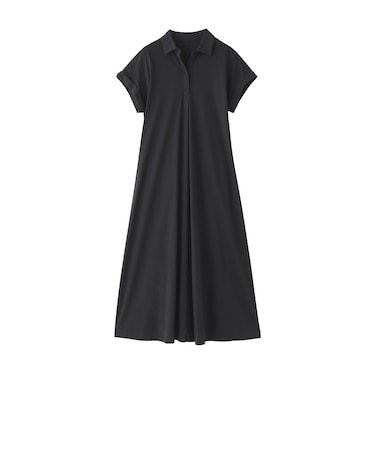 【WEB&一部店舗限定】スキッパージャージーワンピース