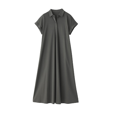【WEB&一部店舗限定】スキッパージャージーワンピース