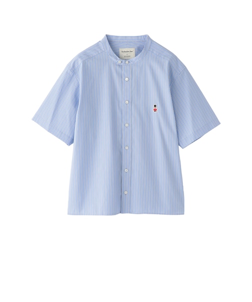 【WEB&一部店舗限定】バッキンガムベア バンドカラー半袖シャツ